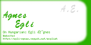 agnes egli business card